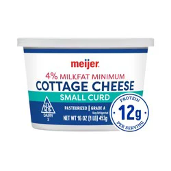 Meijer Cottage Cheese, Small Curd, 16 Oz