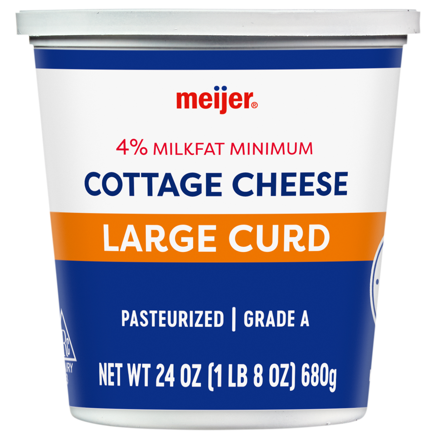 slide 1 of 4, Meijer Large Curd Cottage Cheese - 24 oz, 24 oz