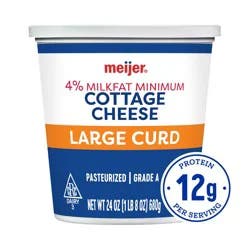 Meijer Cottage Cheese Large Curd, 24 Oz