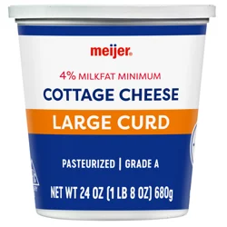 Meijer Large Curd Cottage Cheese - 24 oz