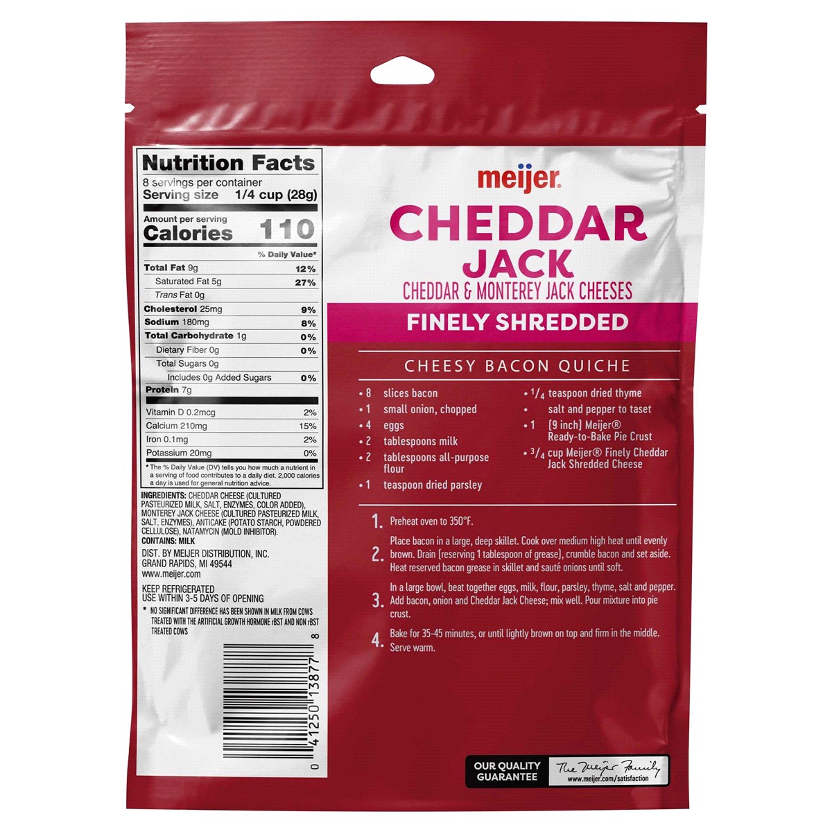 slide 2 of 2, Meijer Finely Shredded Cheddar Jack Cheese - 8 oz, 8 oz