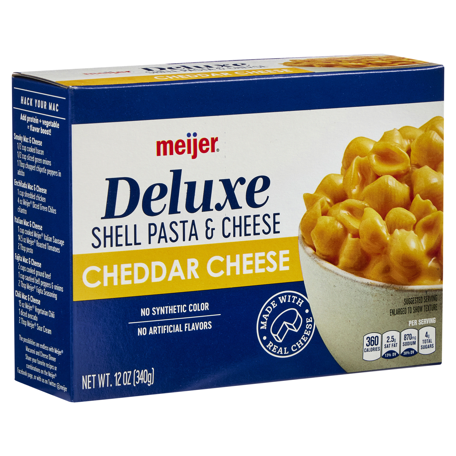 slide 4 of 5, Meijer Deluxe Shells & Cheddar, 12 oz