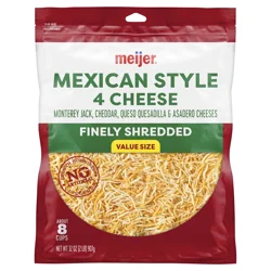 Meijer Finely Shredded Mexican 4 Cheese - 32 oz