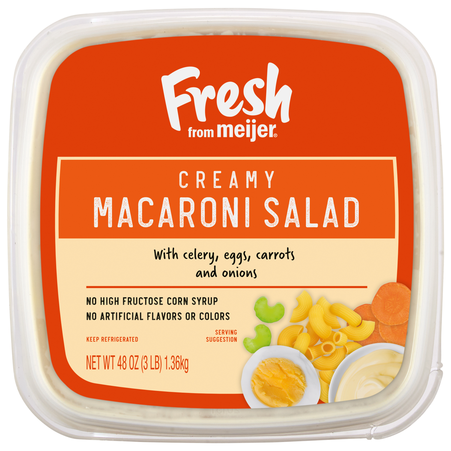 slide 4 of 4, Fresh from Meijer Creamy Macaroni Salad, 48 oz, 3 lb