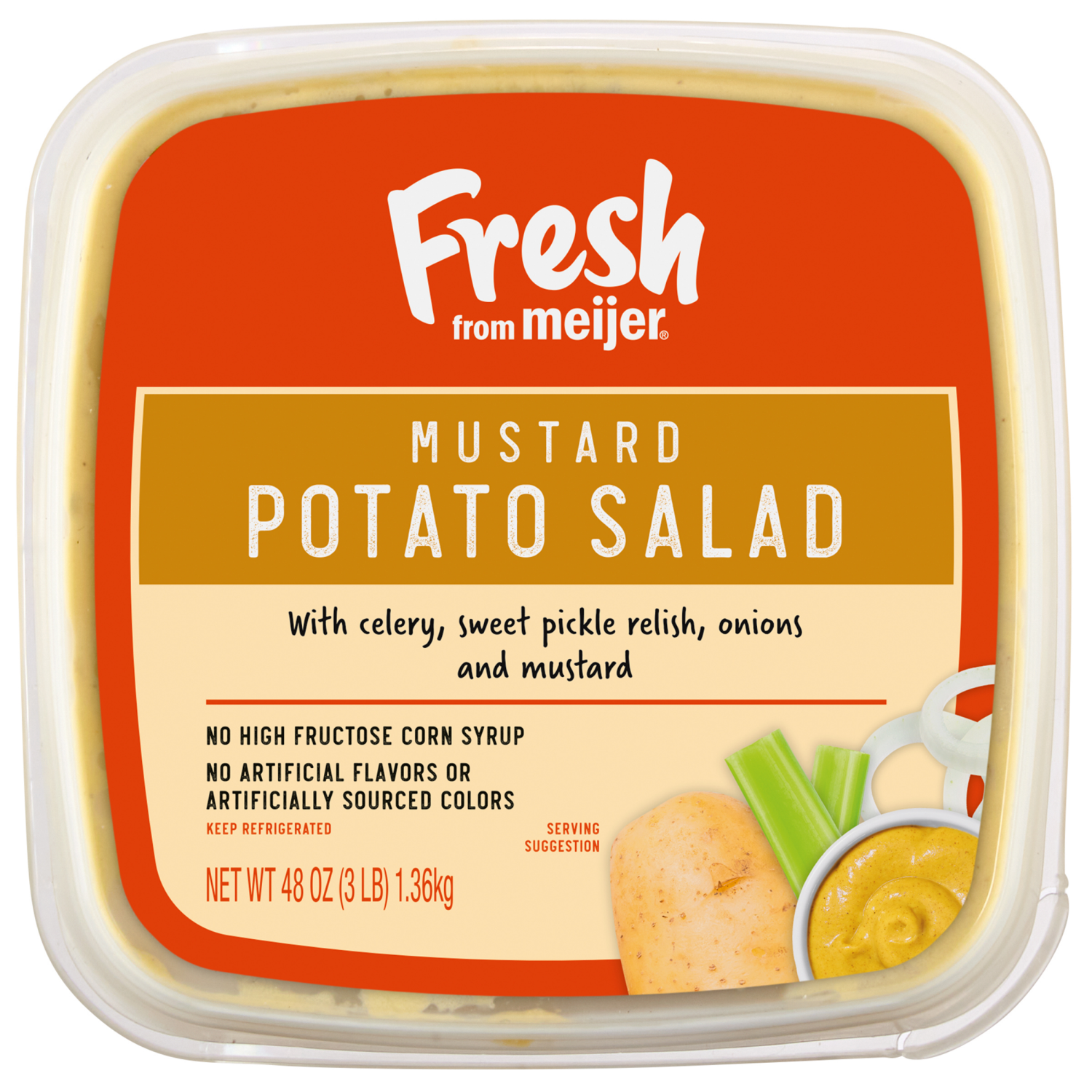 slide 4 of 4, Fresh from Meijer Mustard Potato Salad, 48 oz, 3 lb