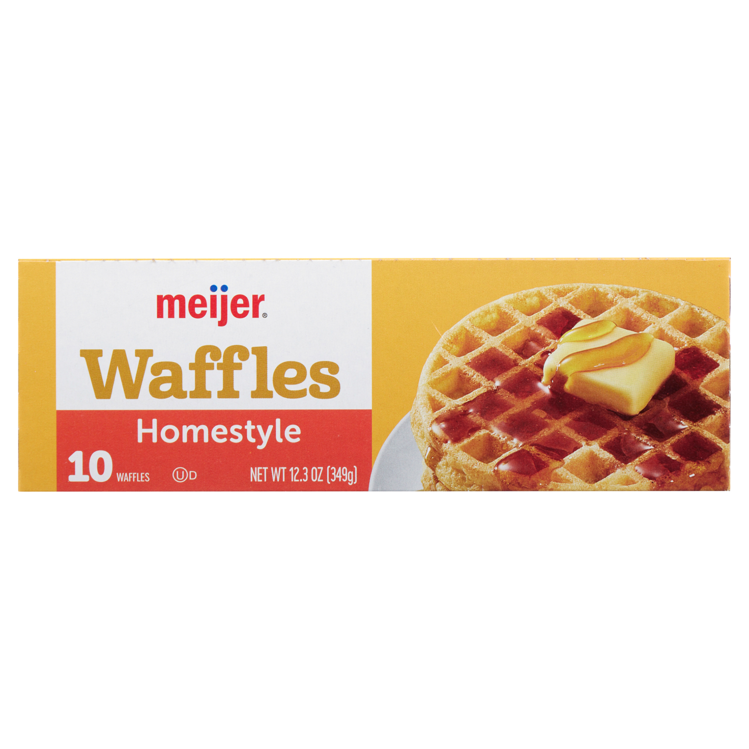 slide 4 of 4, Meijer Homestyle Frozen Waffles, 10 ct; 12.3 oz