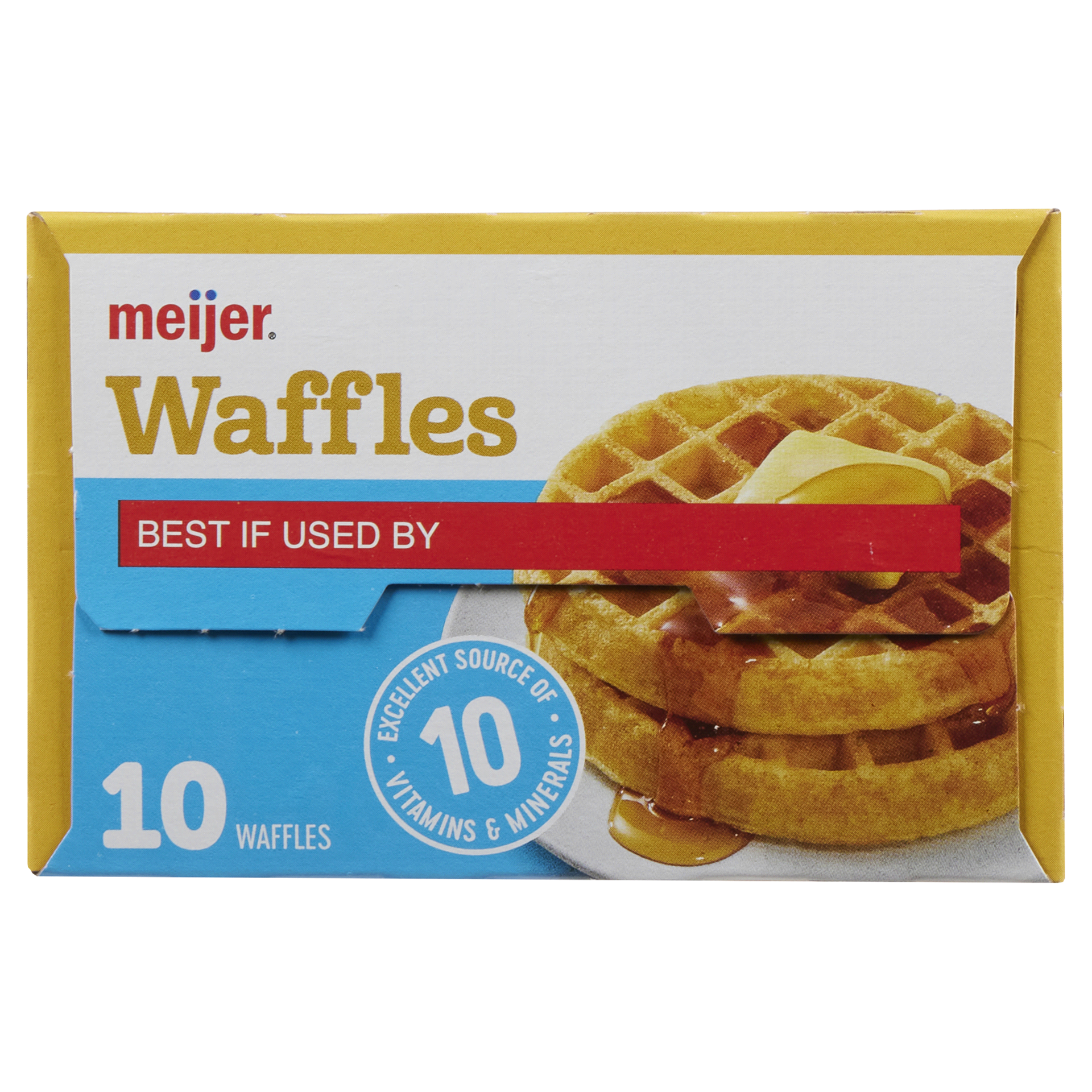slide 20 of 21, Meijer Buttermilk Frozen Waffles, 10 ct, 12.3 oz