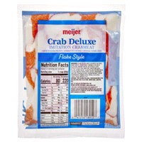 slide 3 of 9, Meijer Crab Deluxe Imitation Crabmeat Flakes, 8 oz