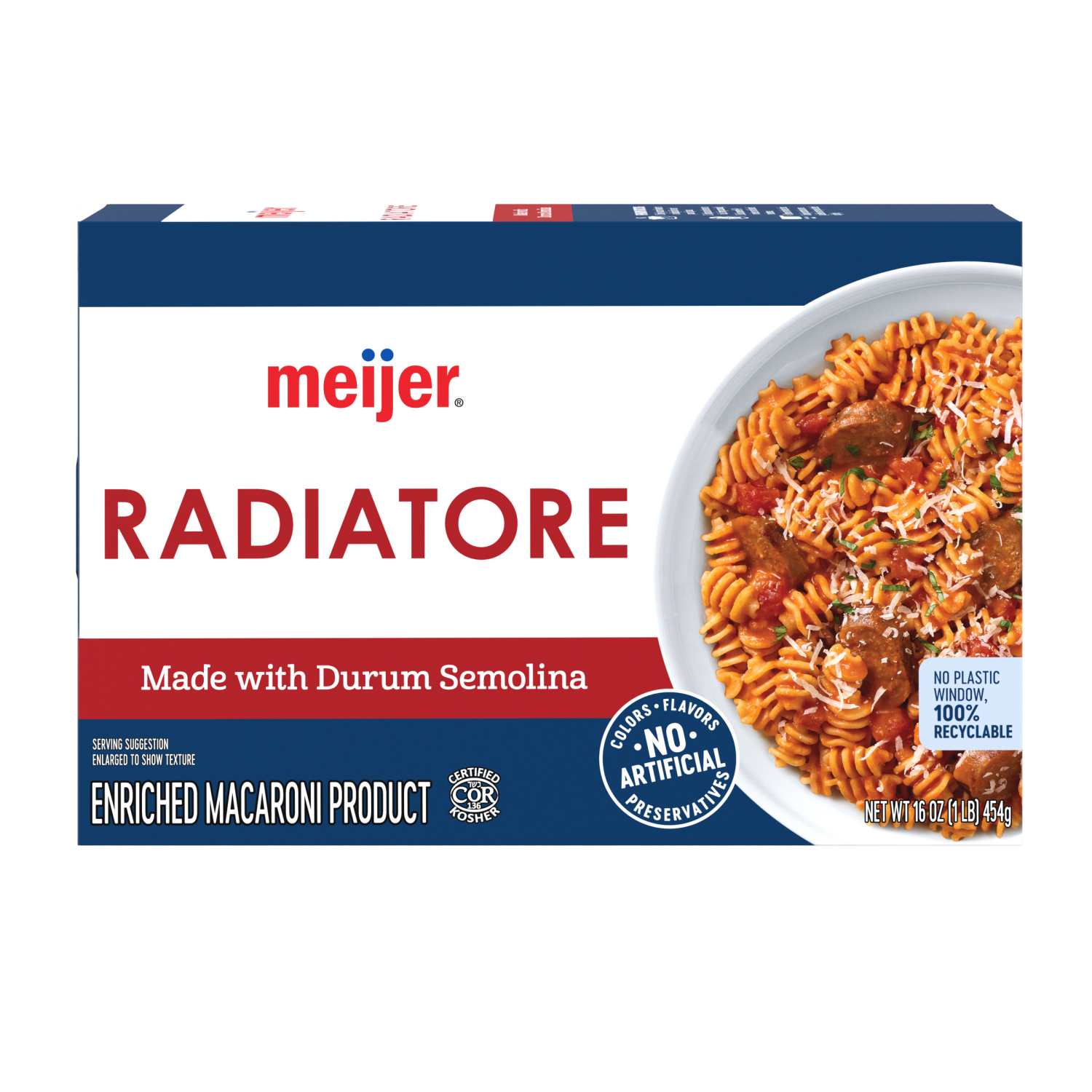 slide 4 of 5, Meijer Radiatore Pasta, 16 oz