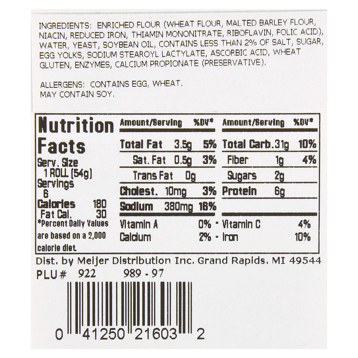 slide 2 of 3, Meijer Brat Rolls, 6ct, 6 ct