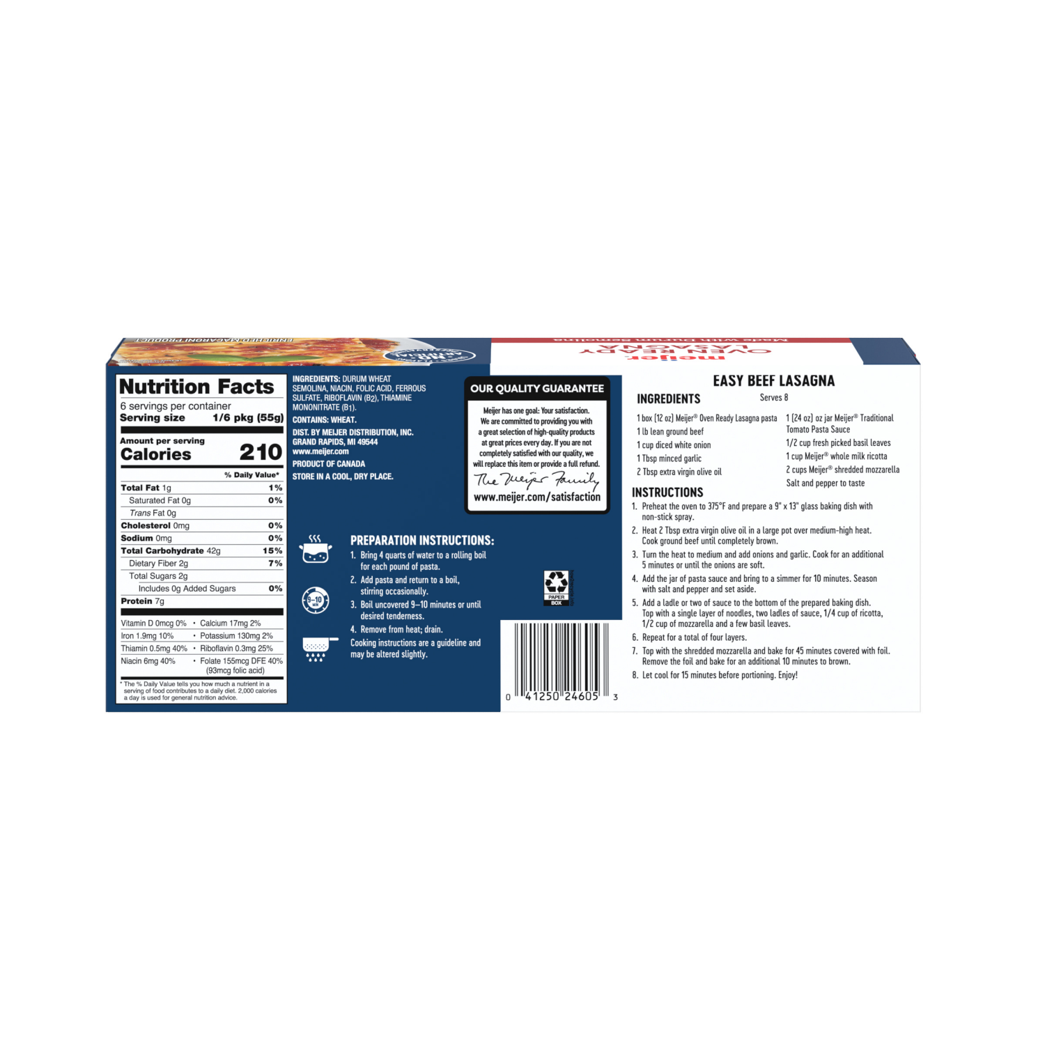 slide 2 of 5, Meijer Oven Ready Lasagna Pasta, 12 oz