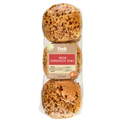 Fresh from Meijer Onion Hamburger/Sandwich Buns, 8 Count