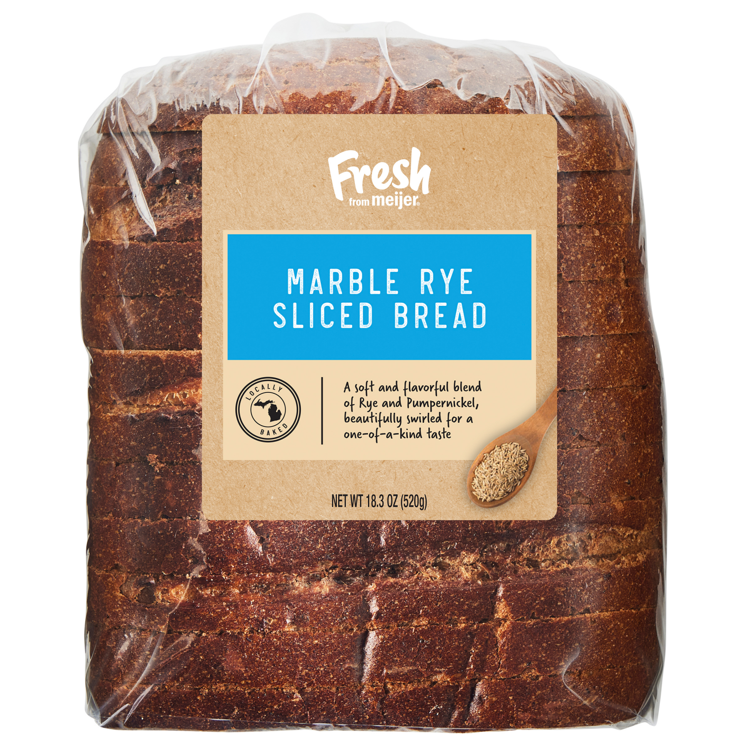 slide 1 of 5, Meijer Detroit Marble 5/8" Half Loaf, 21.1 oz