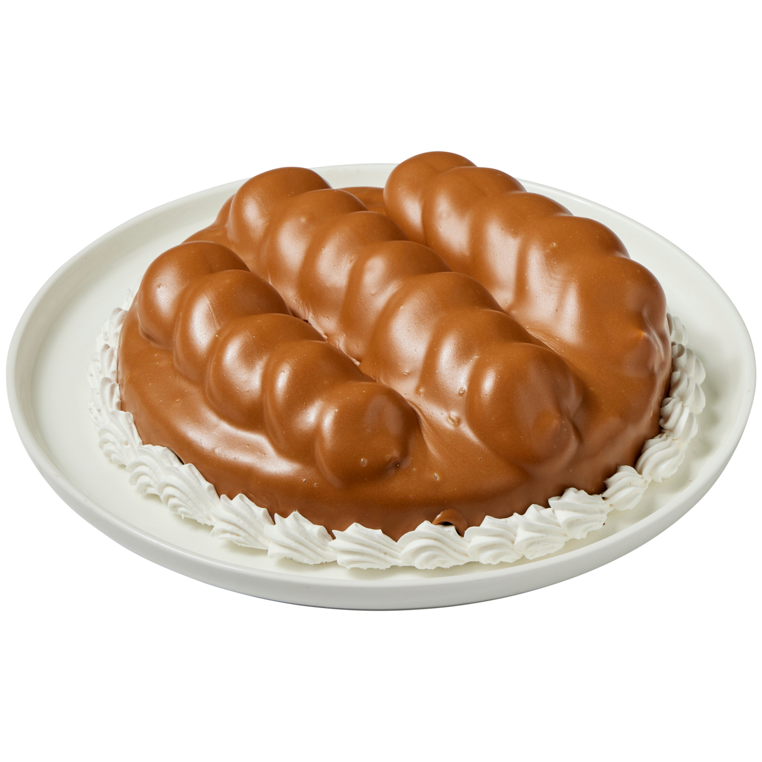 slide 2 of 5, Fresh From Meijer 8" Wave Cake Yellow W Carmel Icing, 8 in