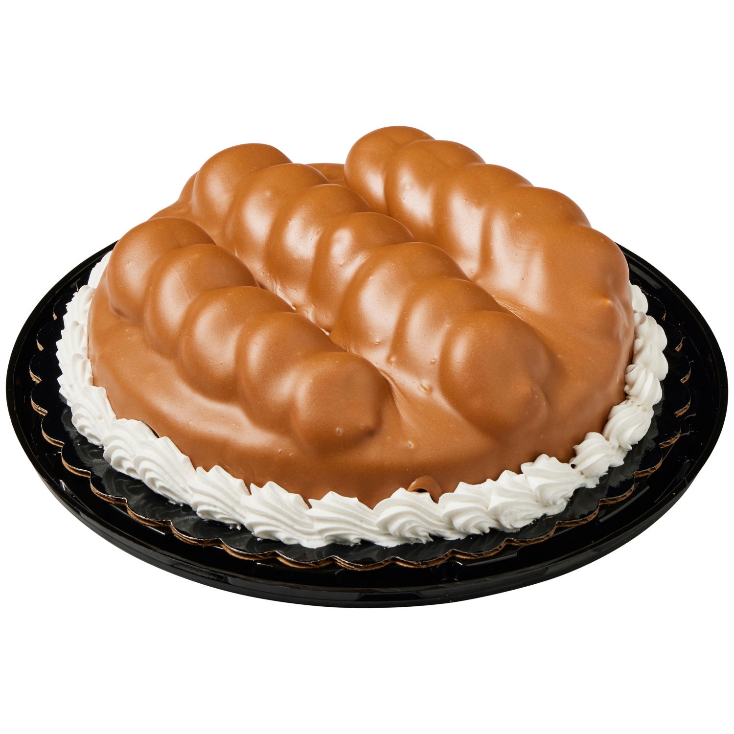 slide 4 of 5, Fresh From Meijer 8" Wave Cake Yellow W Carmel Icing, 8 in