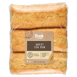 Fresh From Meijer Wheat Sub Bun, 6 Ct