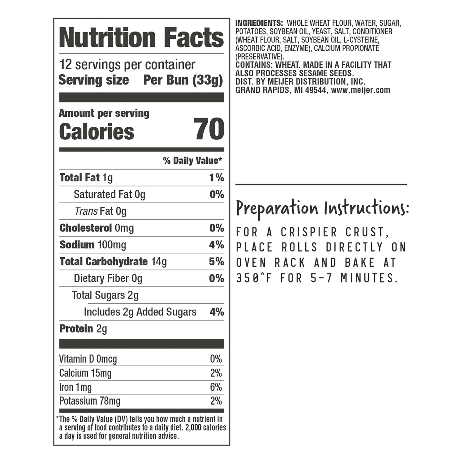 slide 3 of 3, Fresh From Meijer Snowflake Dinner Rolls, 12 Ct, 12 ct