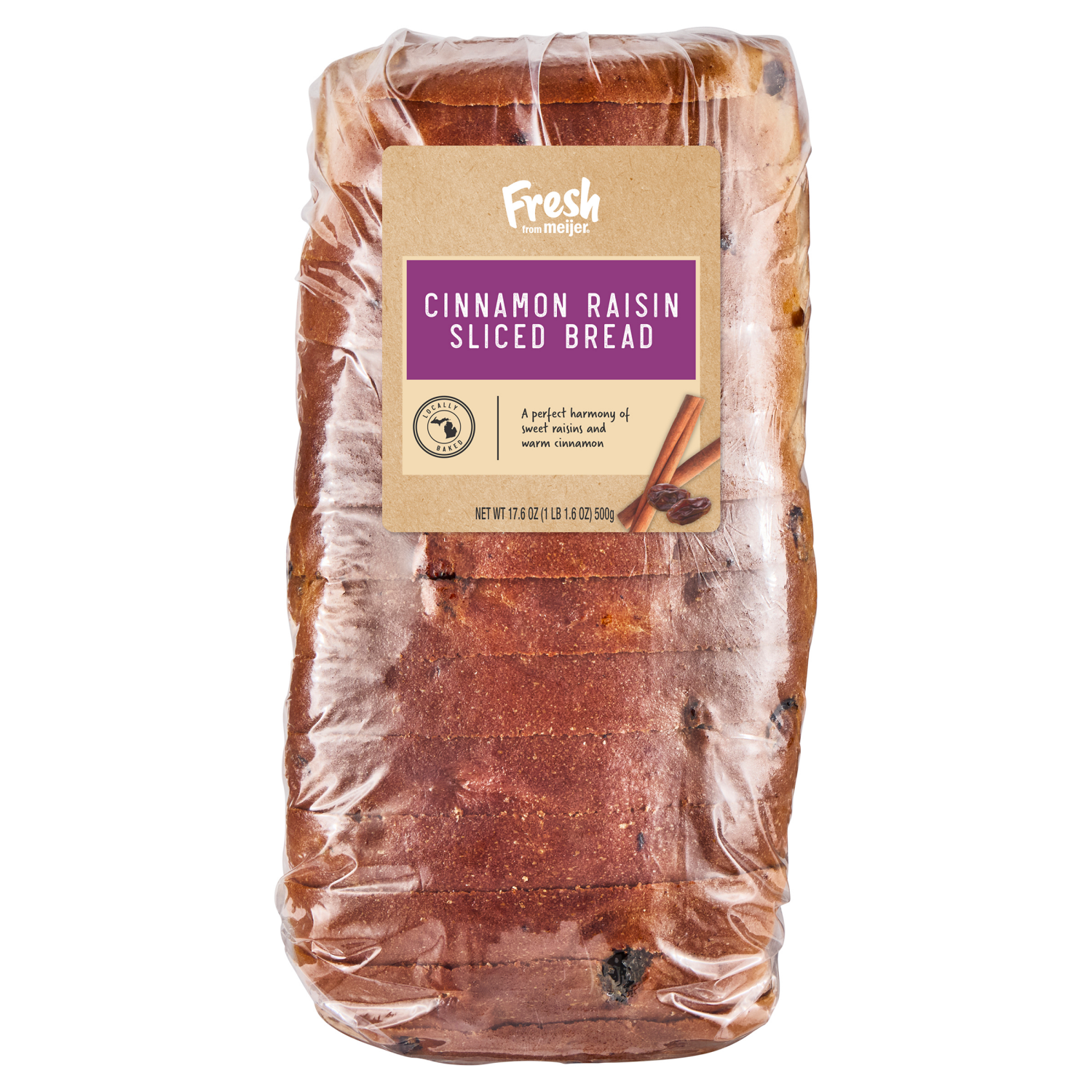 slide 1 of 3, Fresh From Meijer Cinnamon Bread, 16.9 oz