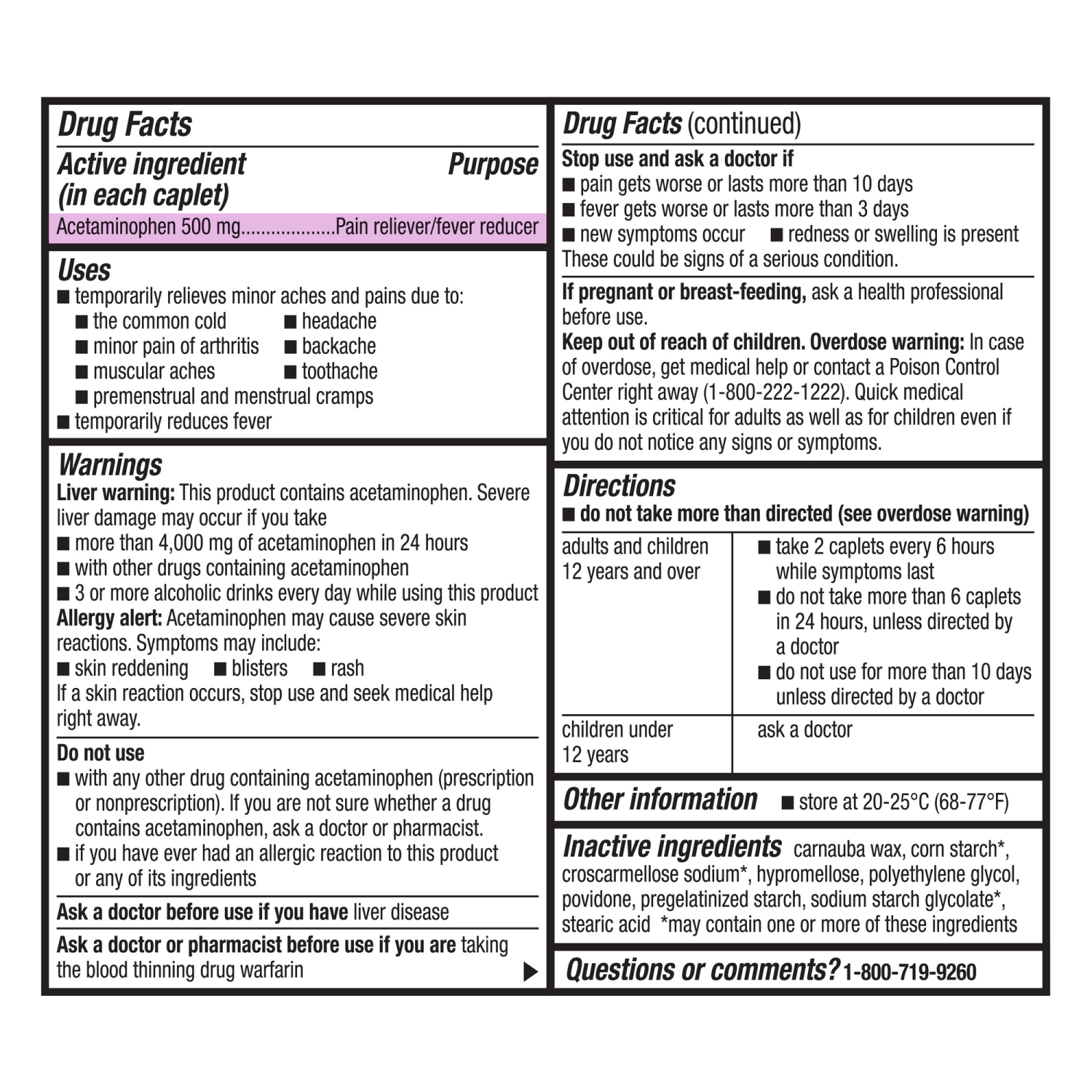 slide 2 of 6, Meijer Extra Strength Acetaminophen Caplets, Pain Reliever and Fever Reducer, 500 mg, 50 ct