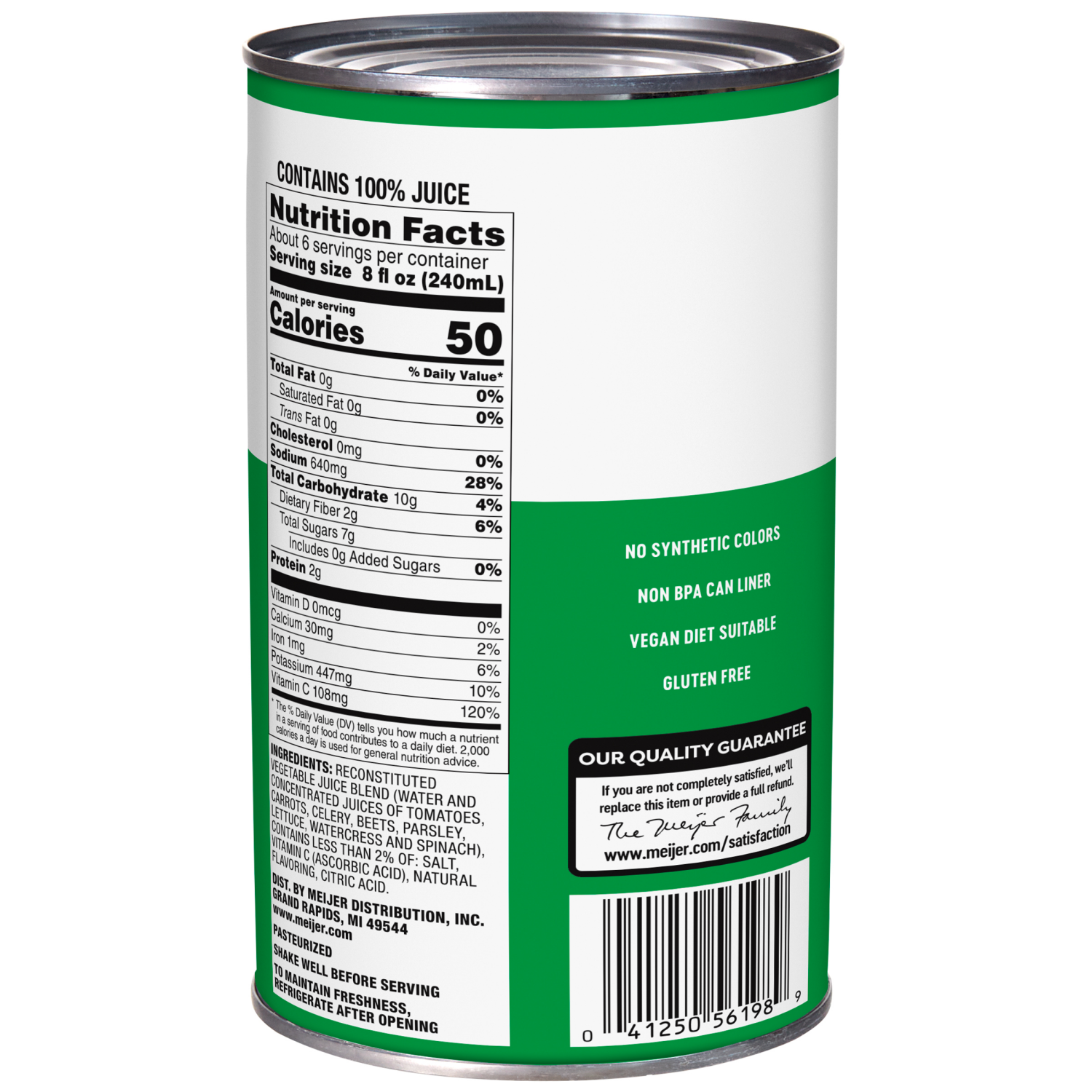 slide 2 of 2, Meijer Canned Vegetable Juice - 46 oz, 46 oz