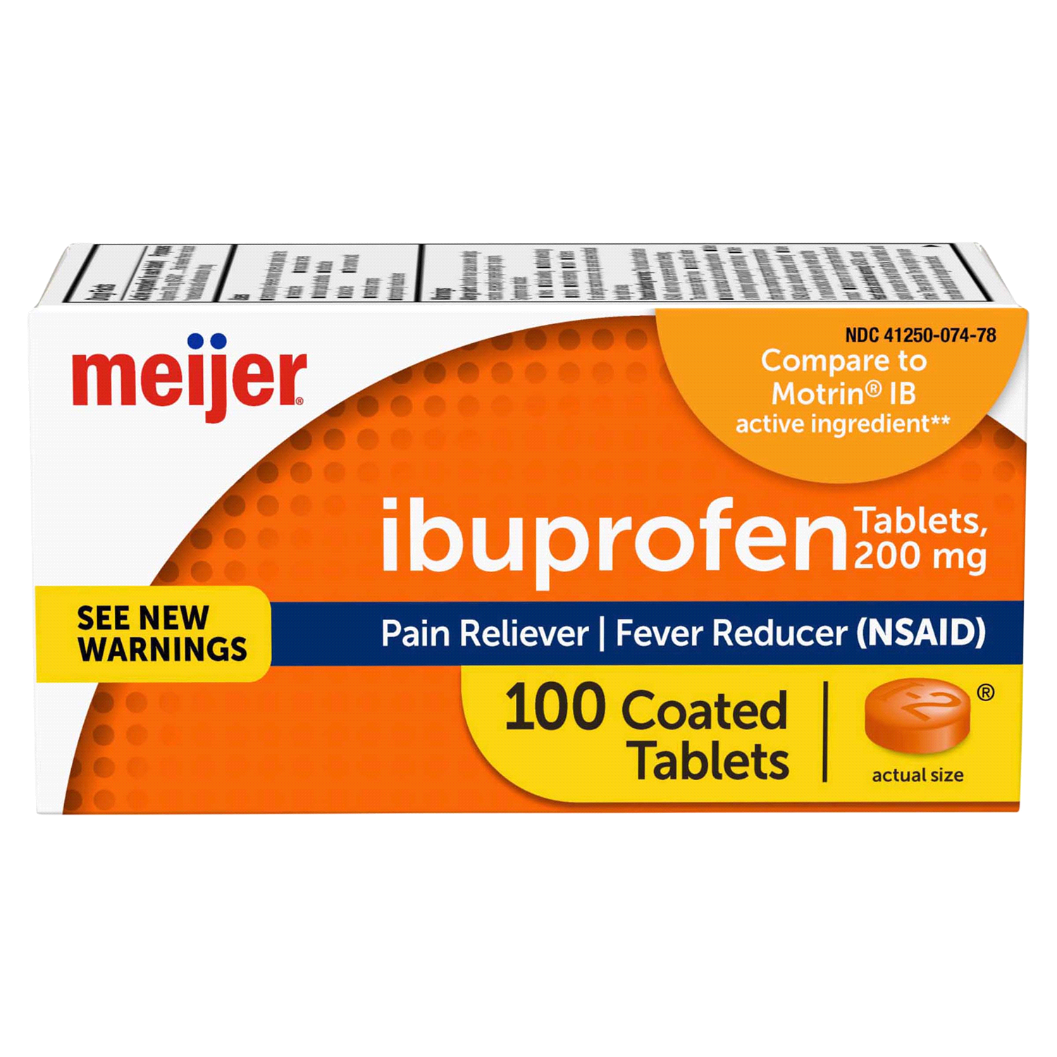 slide 1 of 5, Meijer Ibuprofen Tablets, 100 ct