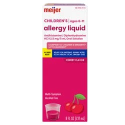 Meijer Children's Allergy Liquid, Cherry Flavor