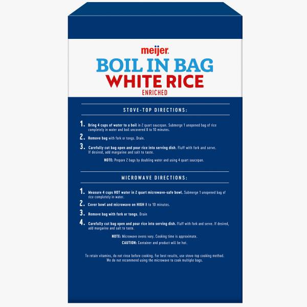 slide 15 of 29, Meijer Instant Boil in Bag White Rice, 14 oz