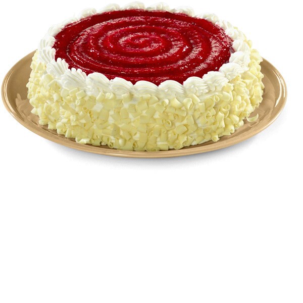 slide 4 of 5, 8 inch Cake, White Raspberry, 22 oz