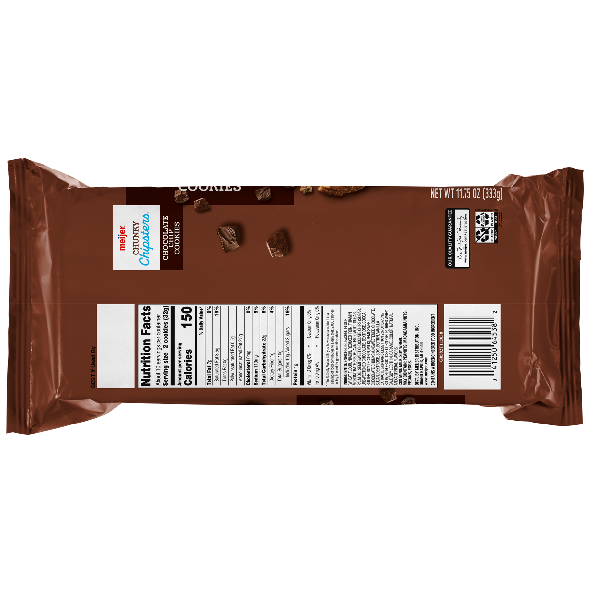 slide 2 of 2, Meijer Chunky Chipsters Chocolate Chip Cookies, 11.75 oz