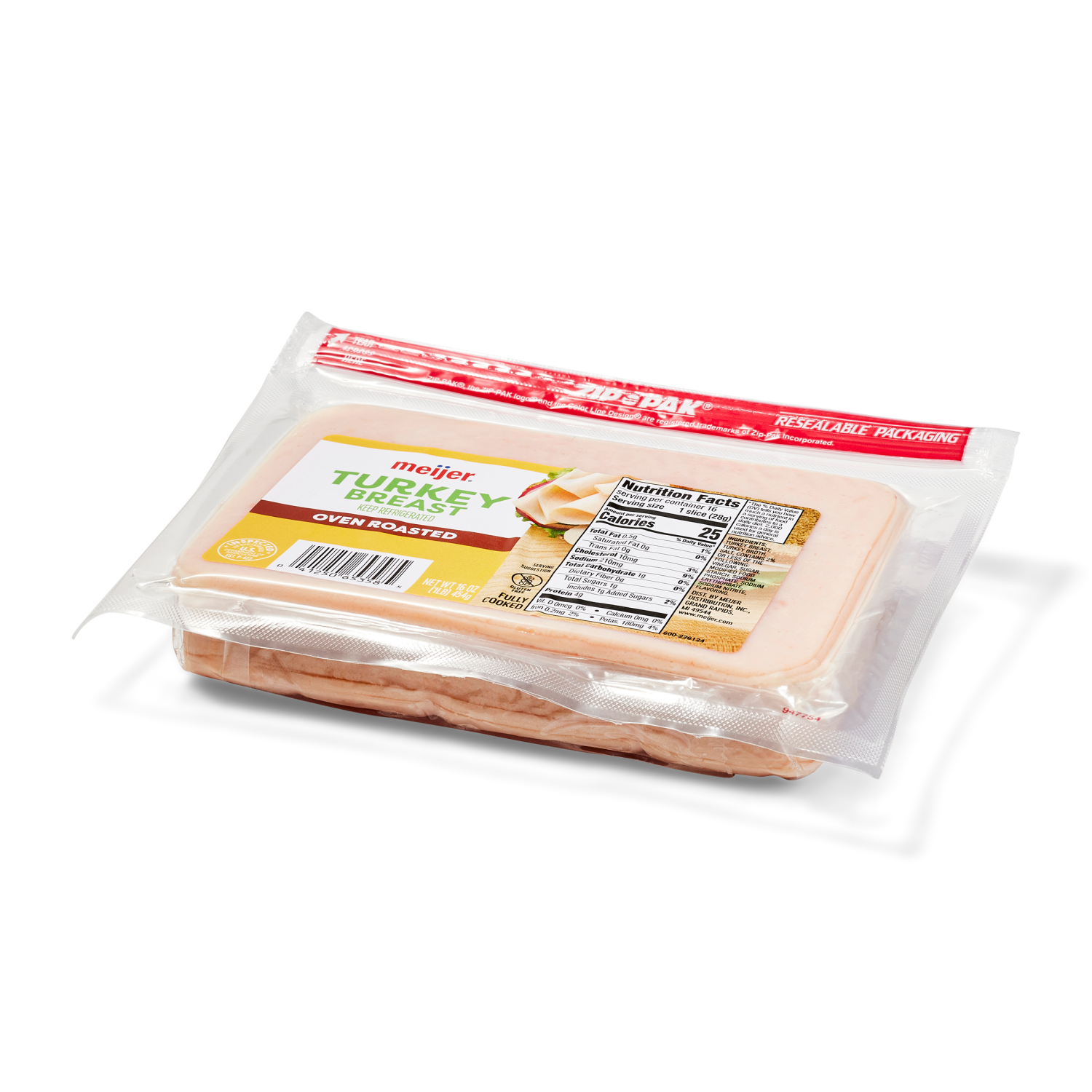 slide 2 of 3, Meijer Oven Roasted Turkey Breast Lunchmeat, 16 oz