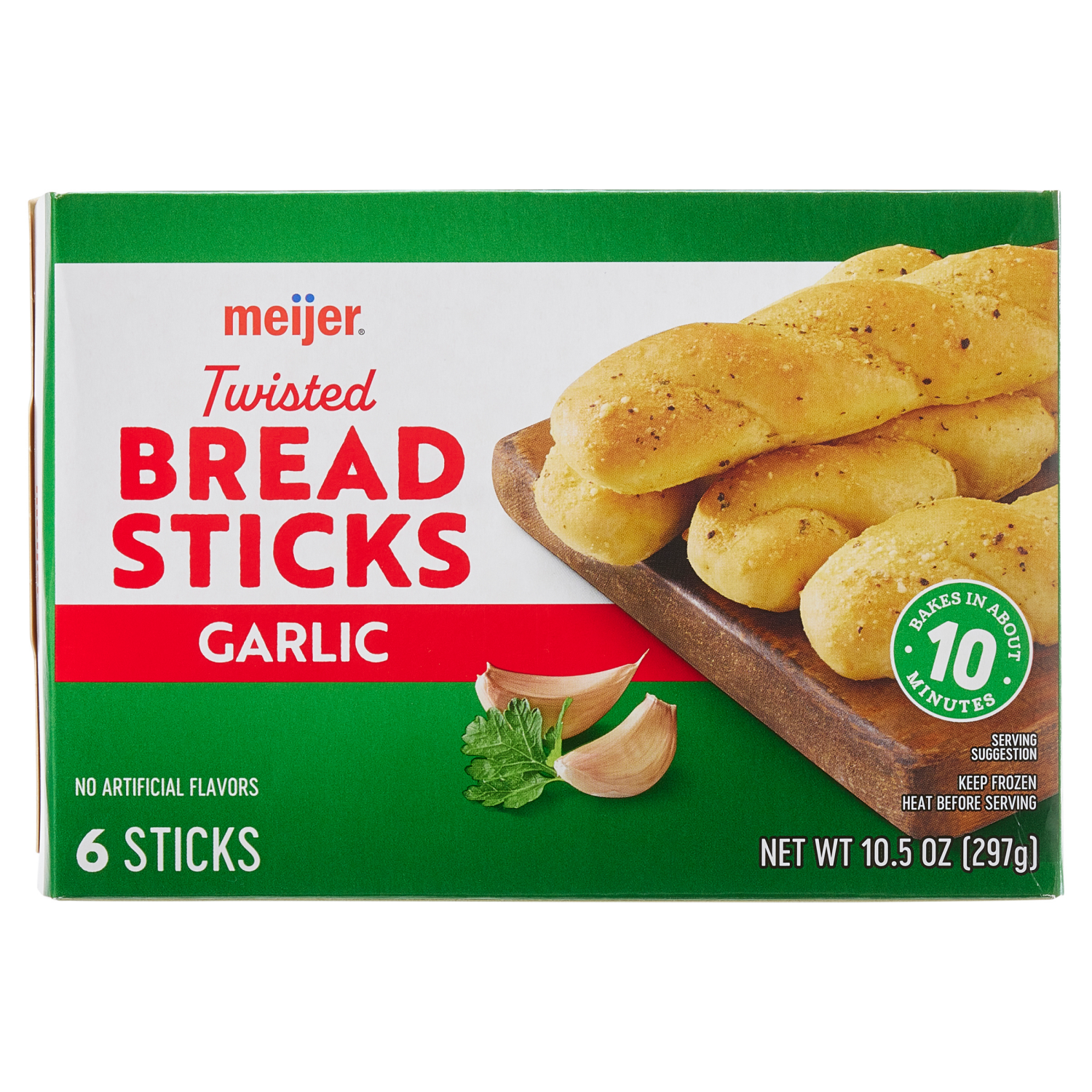 slide 2 of 6, Meijer Twisted Garlic Bread Sticks, 10.5 oz