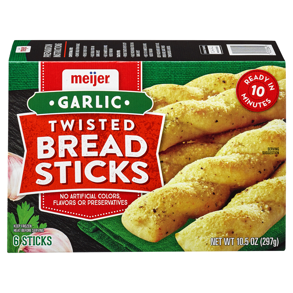 slide 4 of 4, Meijer Garlic Bread Sticks Twisted, 10.5 oz
