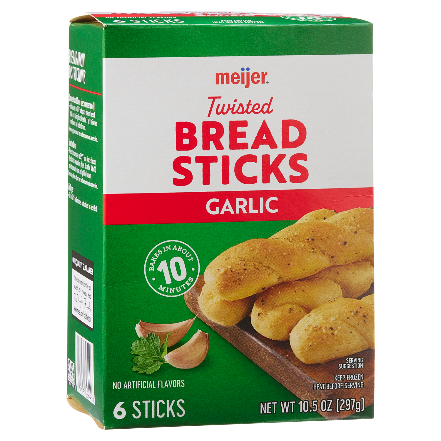 slide 5 of 6, Meijer Twisted Garlic Bread Sticks, 10.5 oz