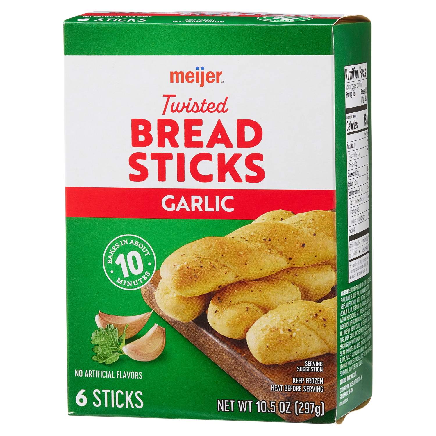 slide 6 of 6, Meijer Twisted Garlic Bread Sticks, 10.5 oz