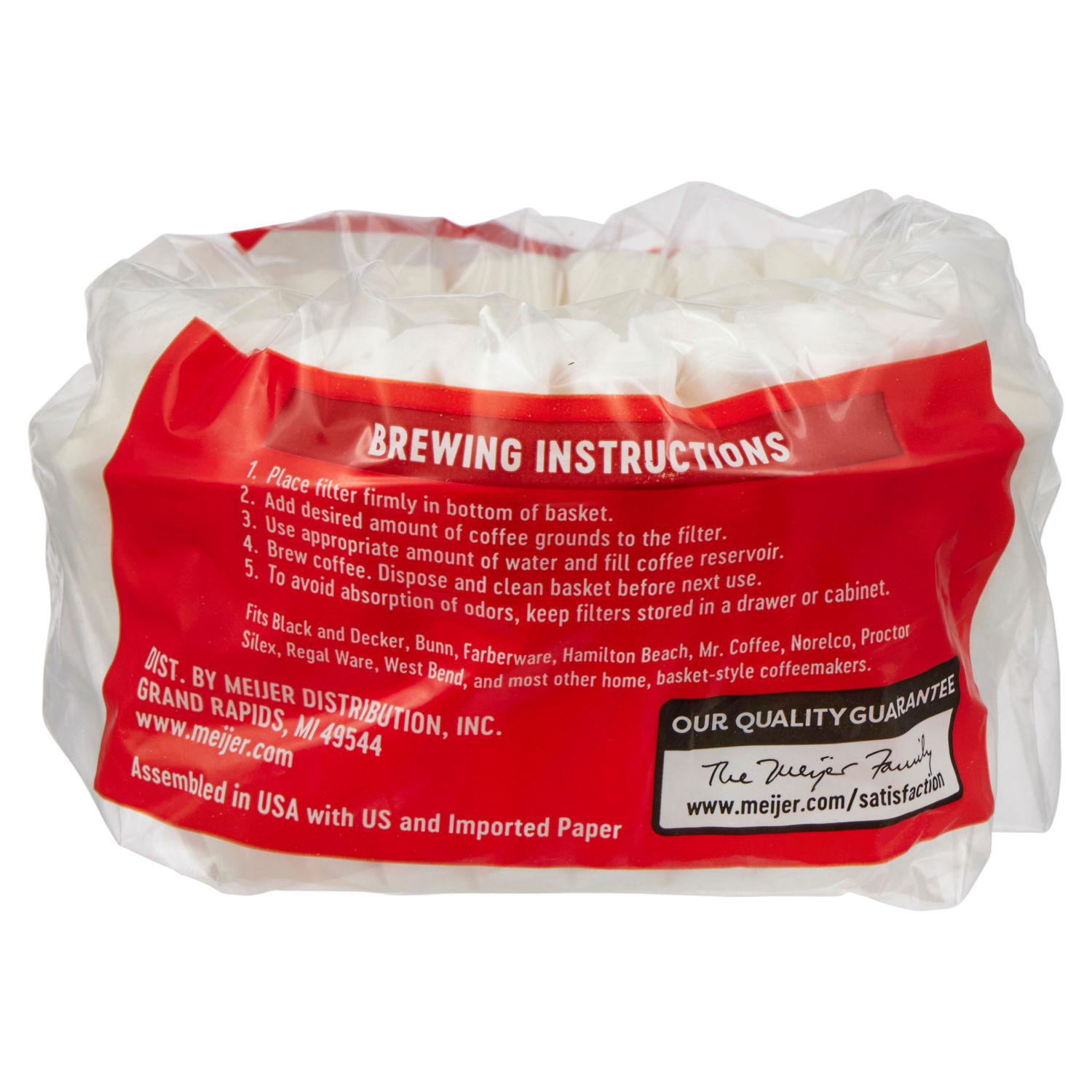 slide 2 of 4, Meijer Basket-Style Coffee Filters for 8-12 Cup Coffee Makers - 100 ct, 100 ct