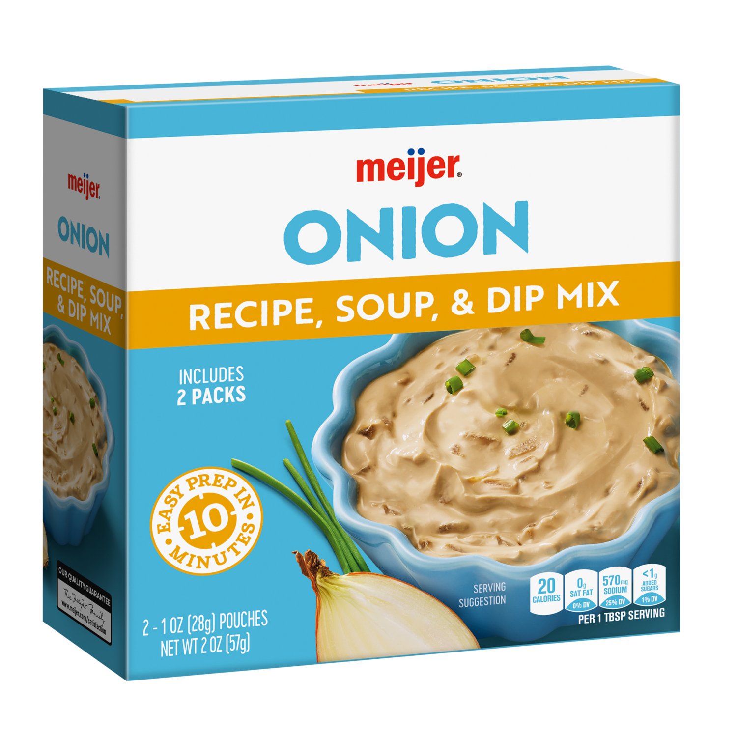 slide 4 of 5, Meijer Onion Recipe, Soup & Dip Mix, 2 oz