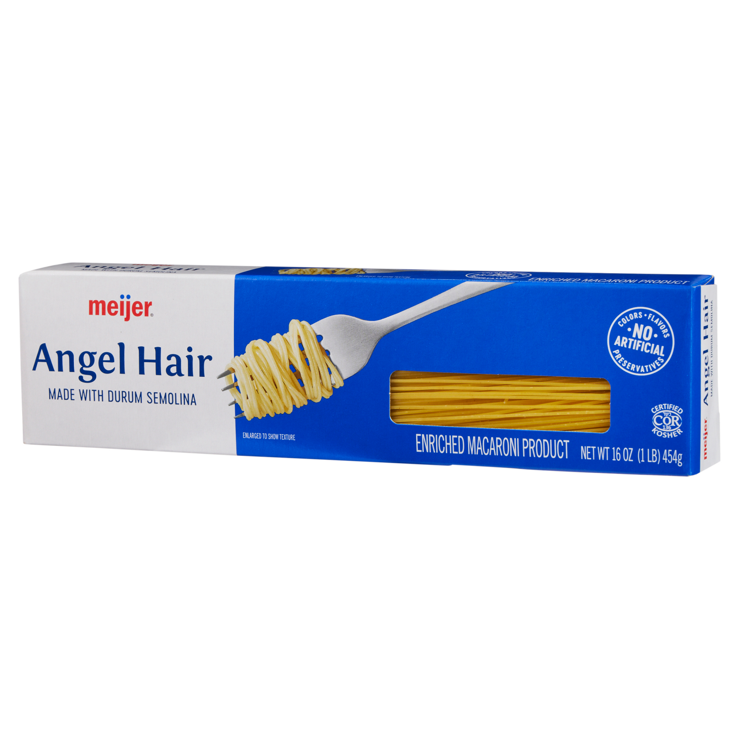 slide 7 of 8, Meijer Angel Hair Pasta, 16 oz