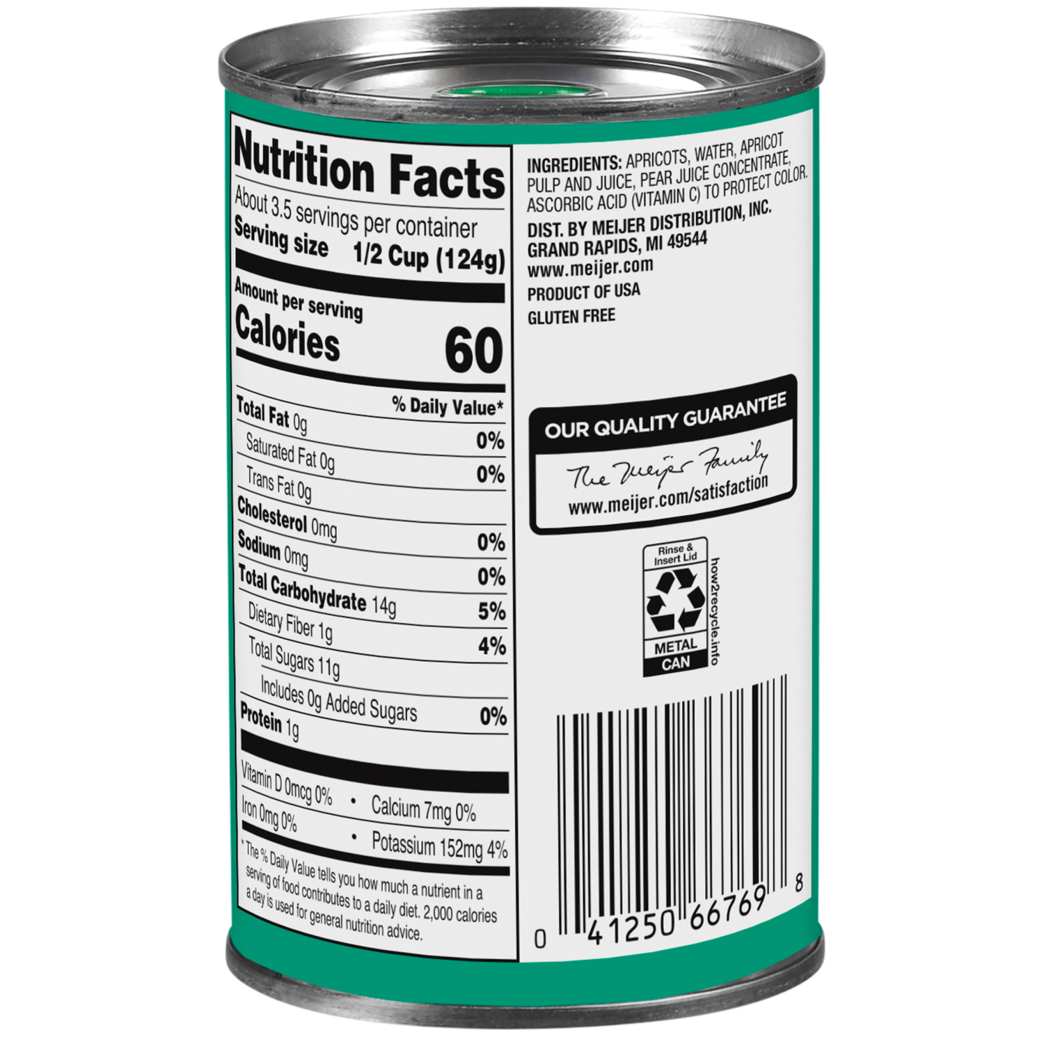 slide 2 of 2, Meijer Unpeeled Apricot Halves in 100% Juice, 15 oz