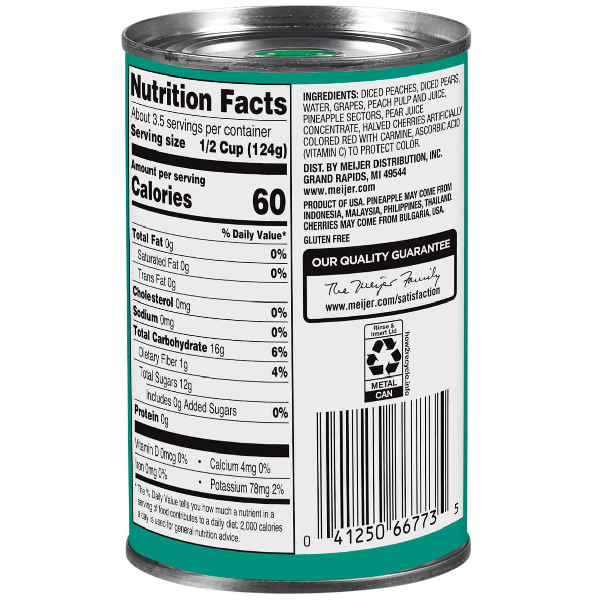 slide 2 of 2, Meijer Chunky Mixed Fruit in 100% Fruit Juice, 15 oz