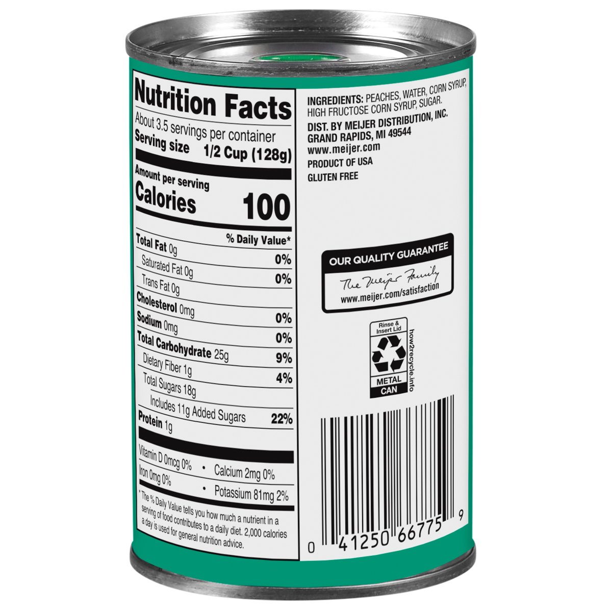 slide 2 of 2, Meijer Sliced Peaches in Heavy Syrup, 15.25 oz