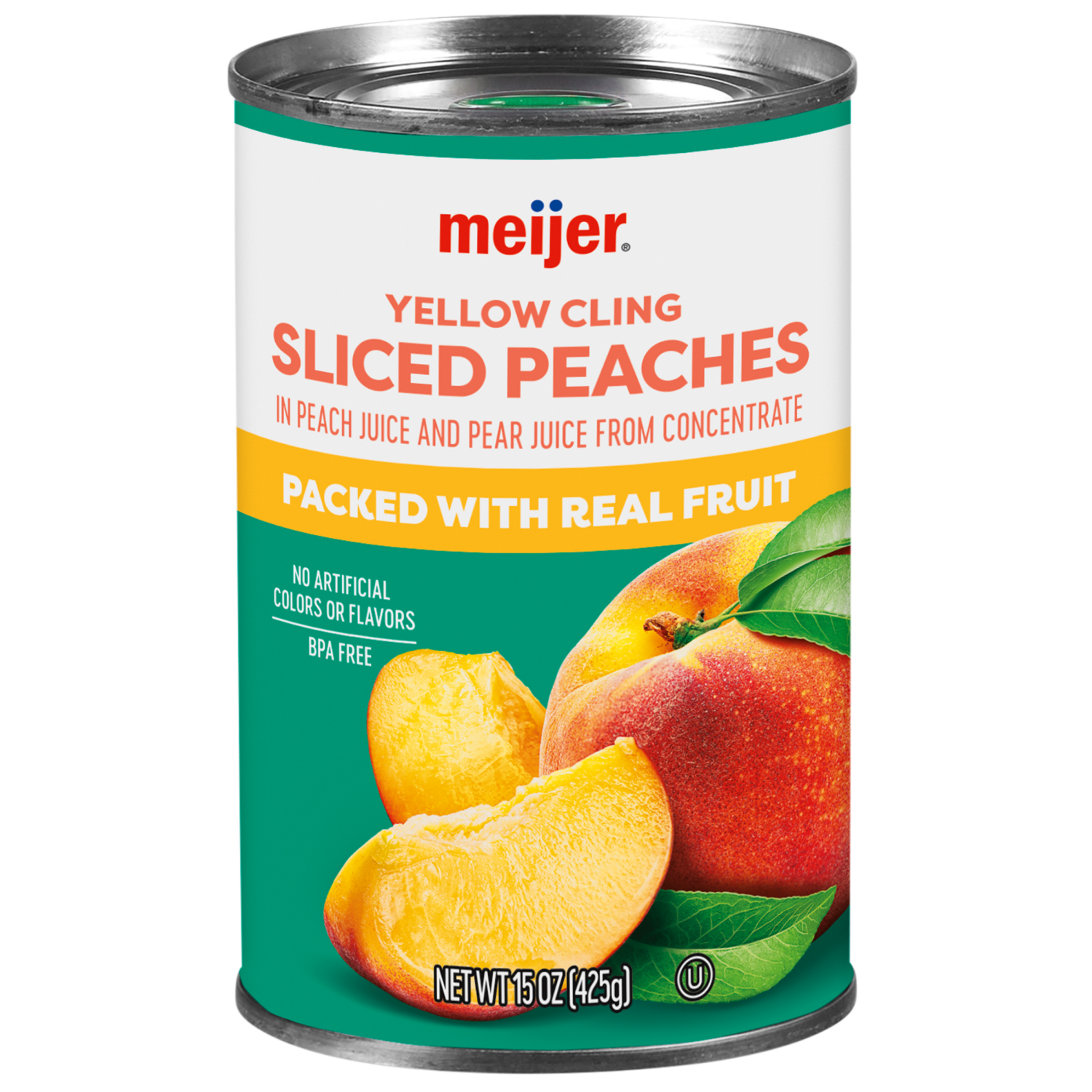 slide 1 of 2, Meijer Sliced Peaches, 15 oz
