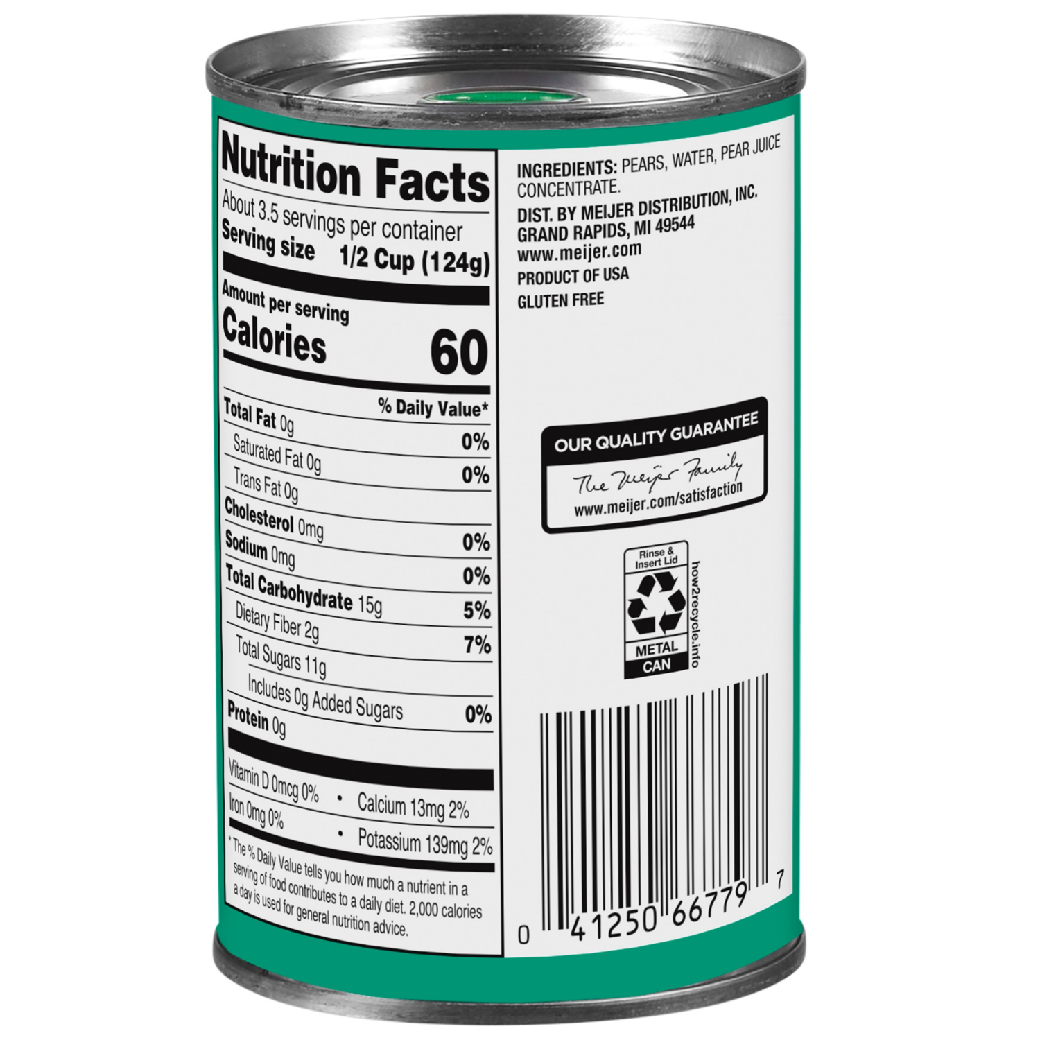 slide 2 of 2, Meijer Pear Halves in 100% Juice, 15 oz