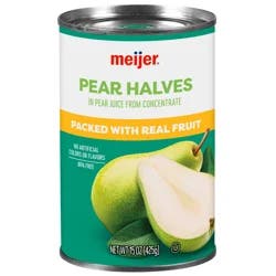 Meijer Pear Halves in 100% Juice