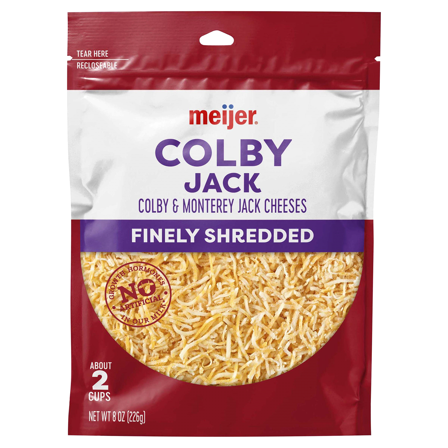 slide 1 of 2, Meijer Finely Shredded Colby Jack Cheese, 8 oz