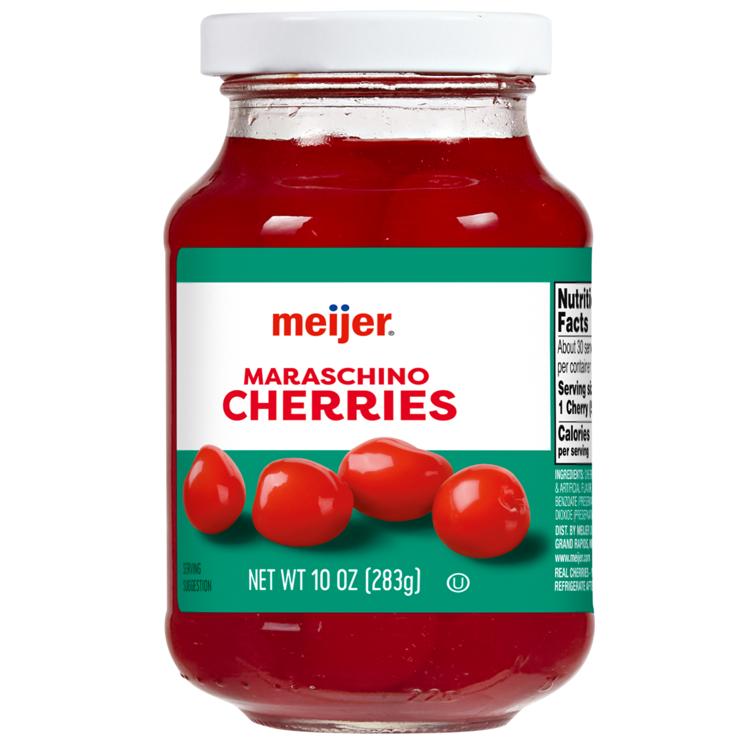slide 1 of 3, Meijer Red Maraschino Cherries - 10 oz, 10 oz