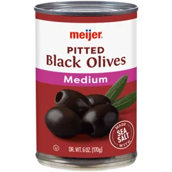 Meijer Medium Black Pitted Ripe Olives