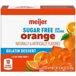 Meijer Sugar Free Orange Dessert Gelatin, .44 Oz