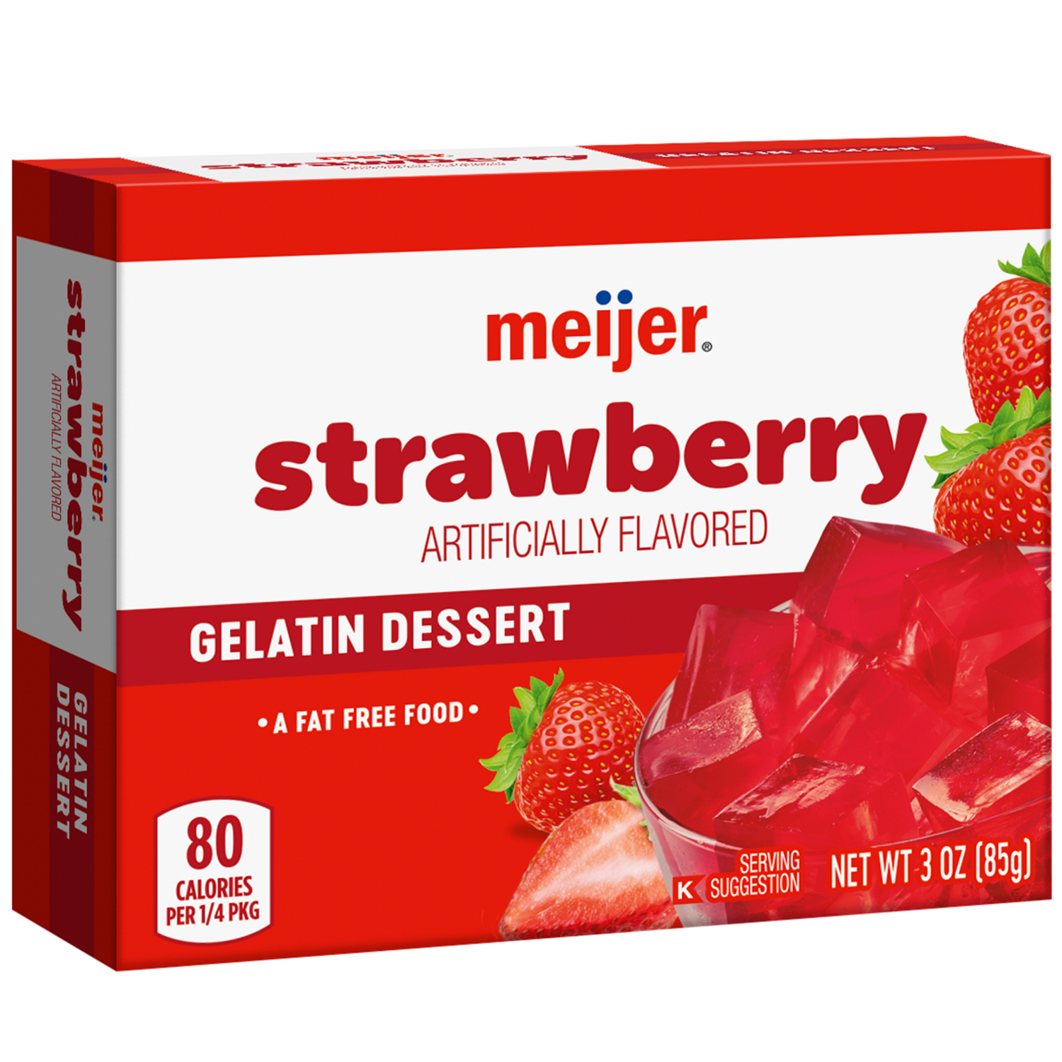 slide 5 of 5, Meijer Strawberry Gelatin, 3 oz