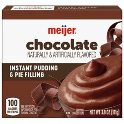 Meijer Instant Chocolate Pudding & Pie Filling, 3.9 Oz