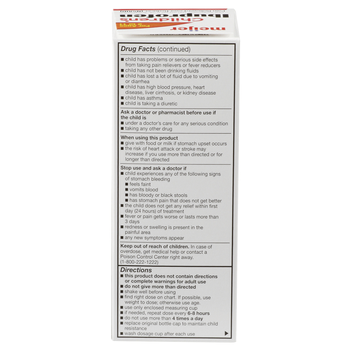 Meijer Children's Ibuprofen Oral Suspension per, Berry Flavor 100 mg, 5